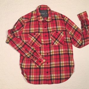 GAP - Light Flannel Button-Up - Red and Yellow